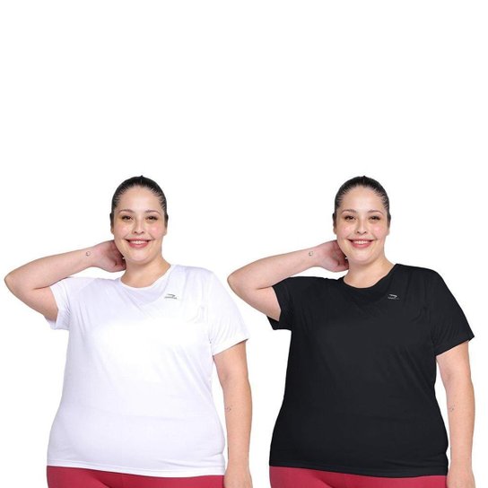 Kit 2 Camisetas Rainha Básica Classic Plus Size F
