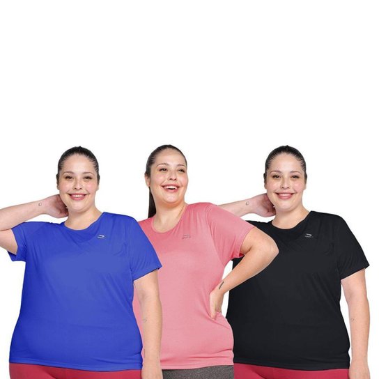 Kit 3 Camisetas Rainha Básica Classic Plus Size F