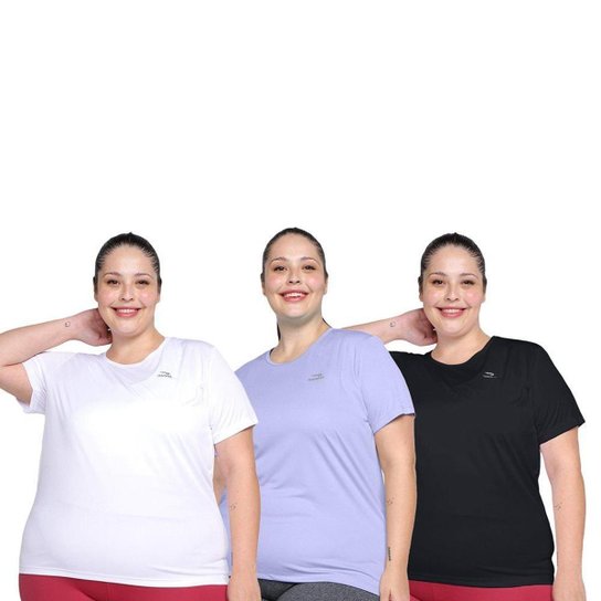 Kit 3 Camisetas Rainha Básica Classic Plus Size F