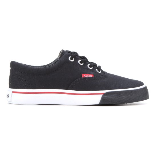 Tênis Infantil Rainha Mont Car Cano Baixo - Preto+Vermelho