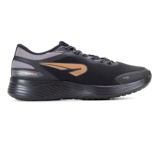 Tênis Rainha Game Masculino - Preto+Dourado