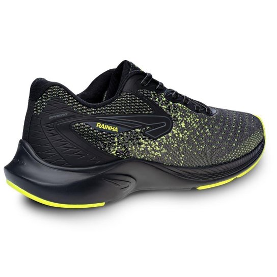 TENIS RAINHA SPREAD CINZA/PRETO/AMARELO NEON