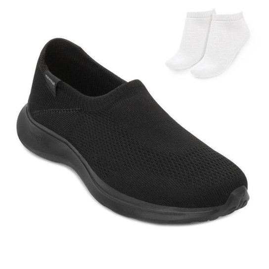 Tênis Slip On Rainha Charm e Meia Feminina