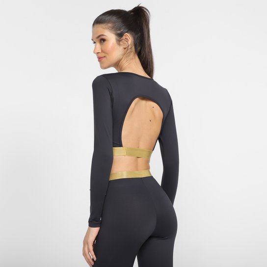 Top Rainha Elastic Manga Longa Média Sustentação Feminino