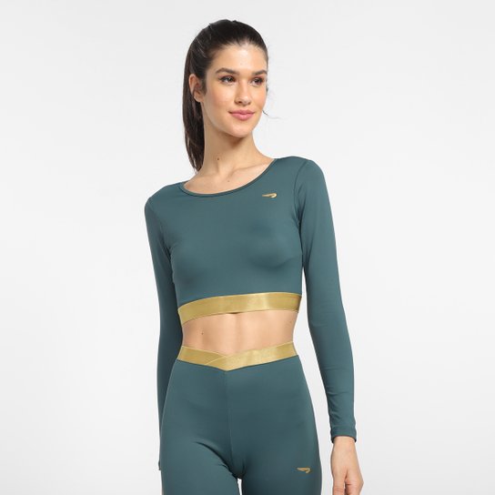 Top Rainha Elastic Manga Longa Média Sustentação Feminino