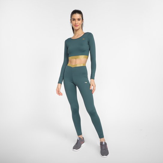 Top Rainha Elastic Manga Longa Média Sustentação Feminino